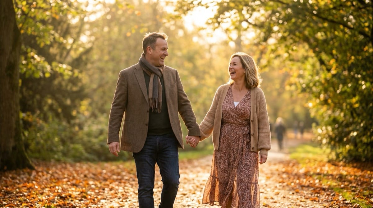 Paar in den 40ern beim romantischen Date